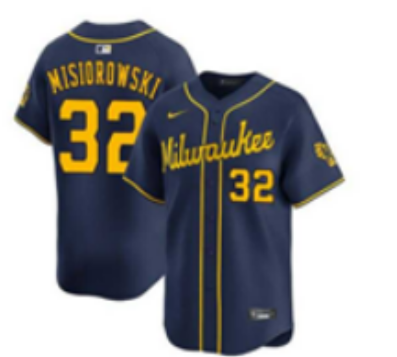 Men 2025 Milwaukee Brewers #32 Misiorowski blue Nike MLB Jersey style 073->milwaukee brewers->MLB Jersey